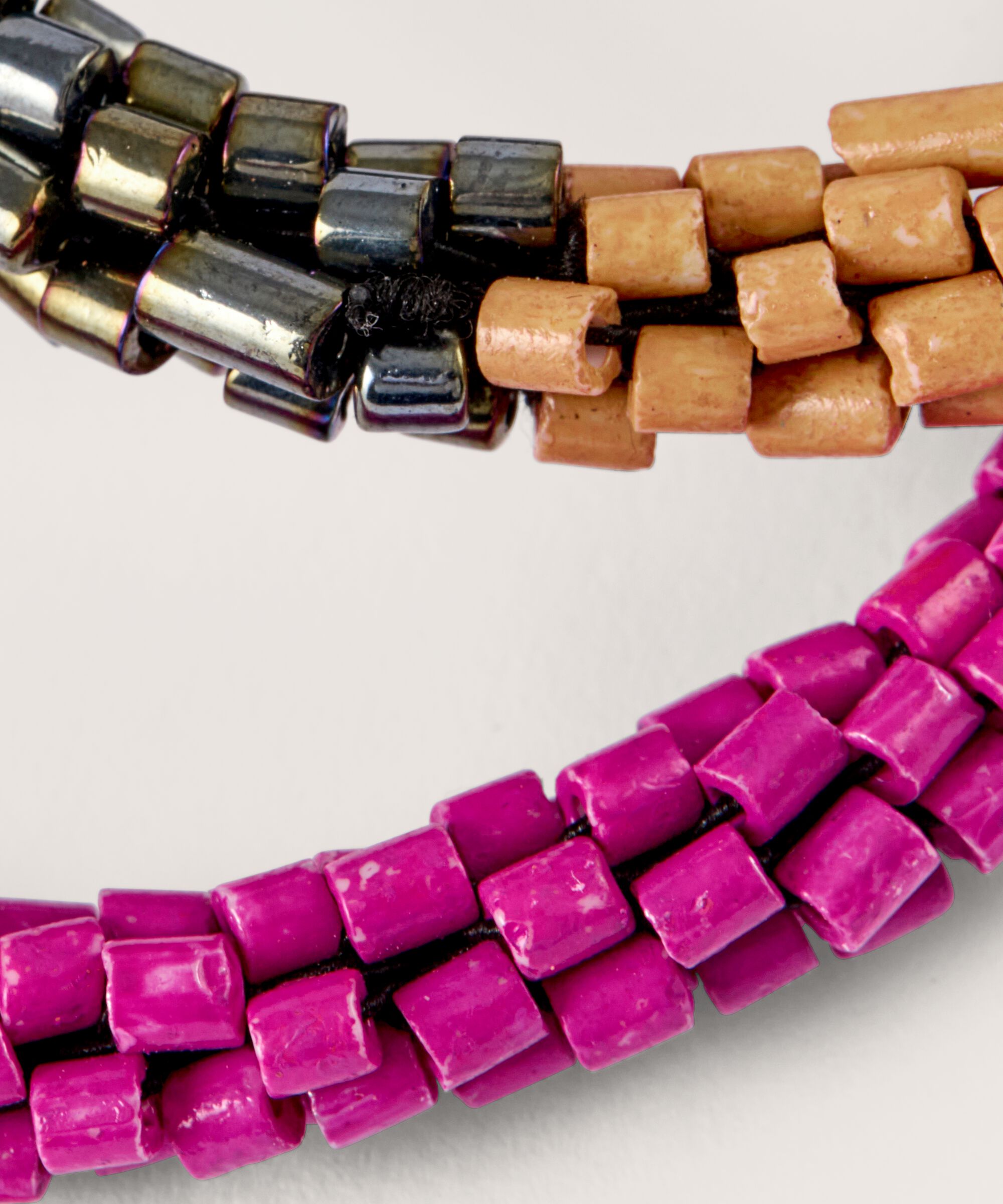 bracelets de perles élastiques, Fuchsia Red