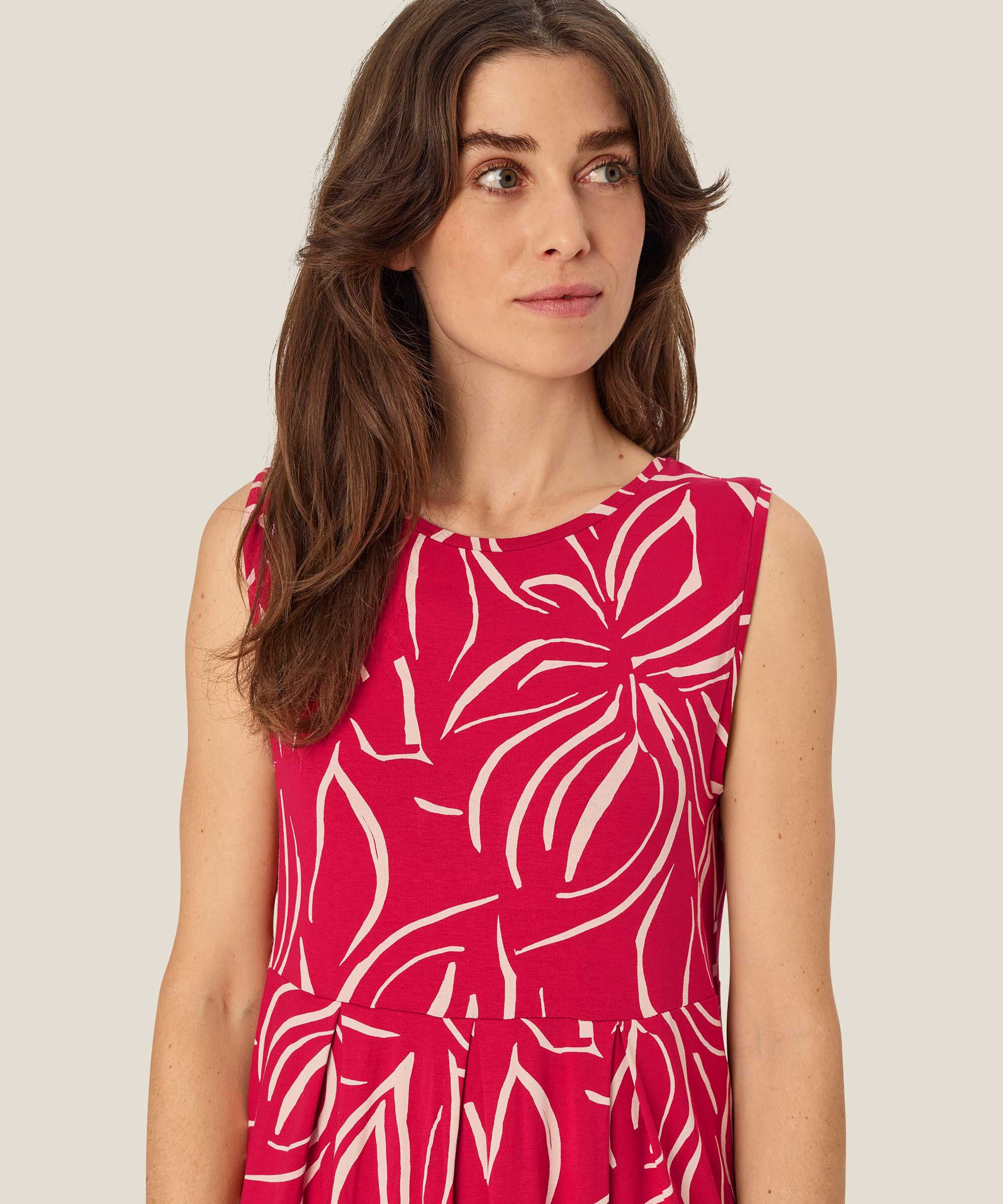 robe tulipe sans manches avec poches fendues, Persian Red