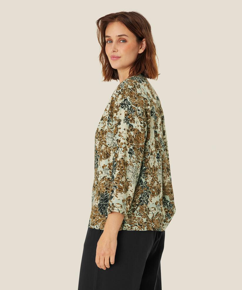 Blouse En Viscose À Manches 3/4, Bok Choy