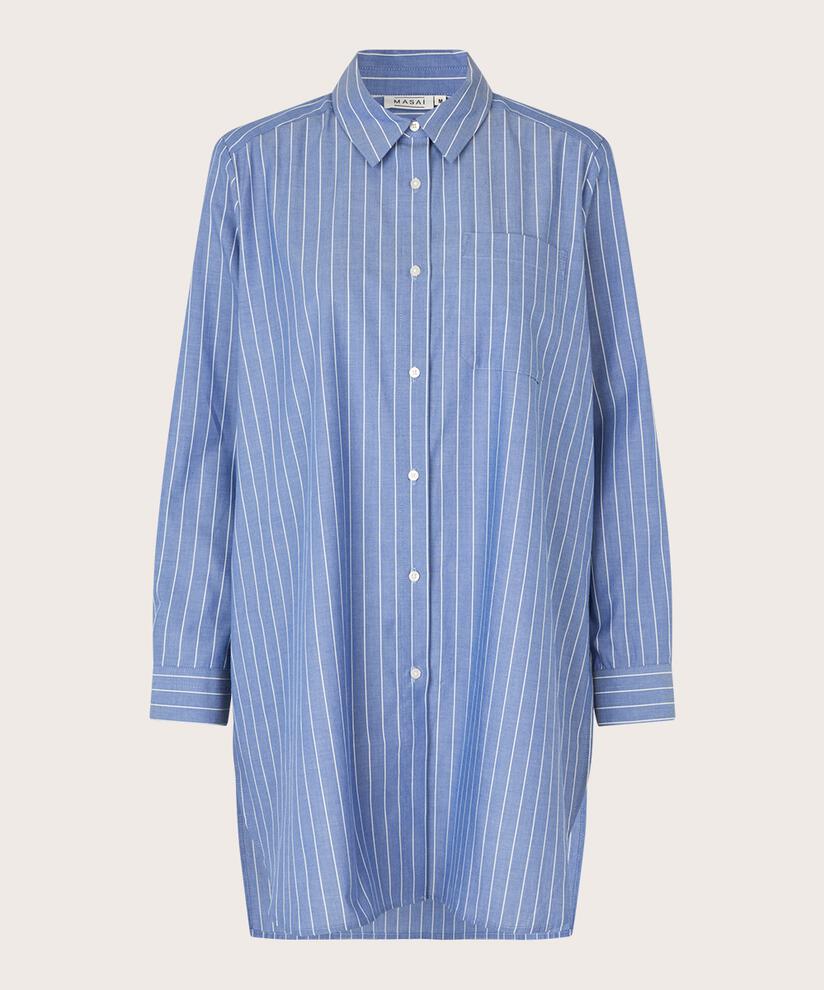 chemise en coton rayé avec dos plus long, Sargasso Sea