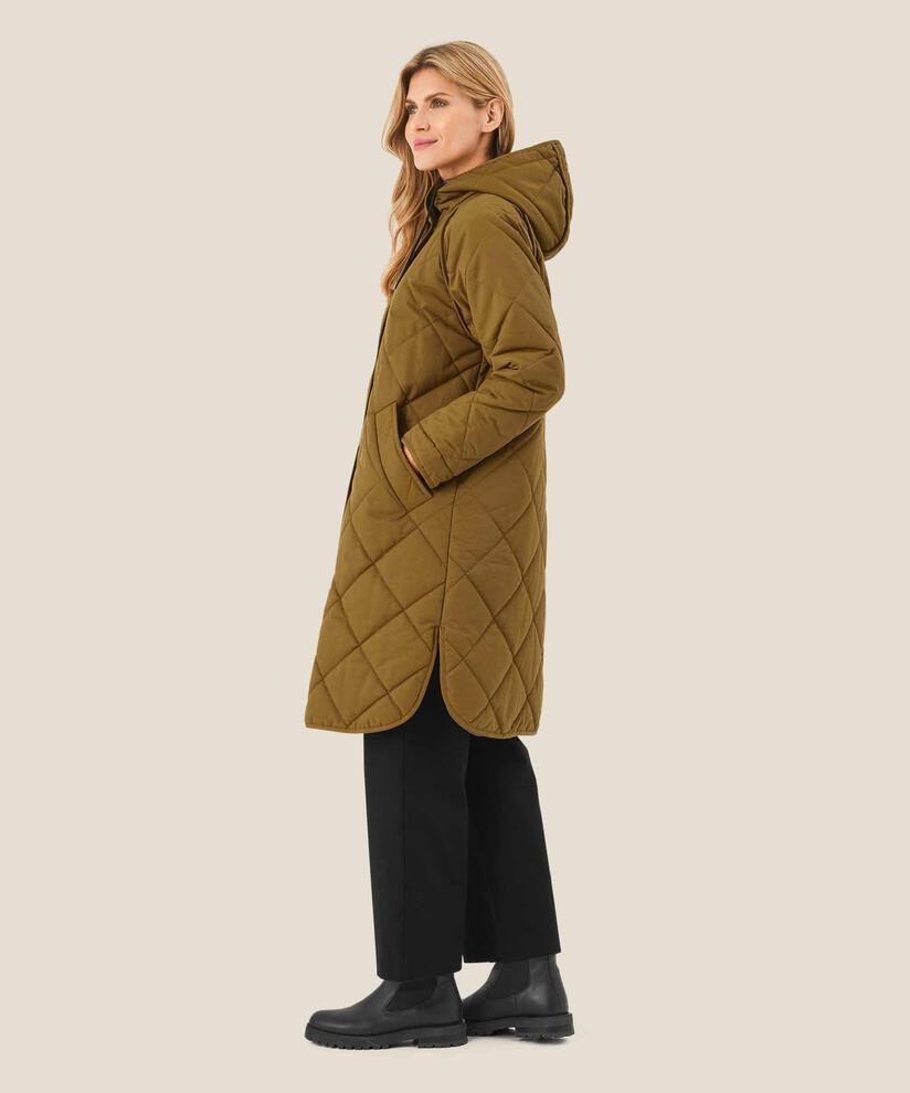 manteau matelassé à capuche, Plantation