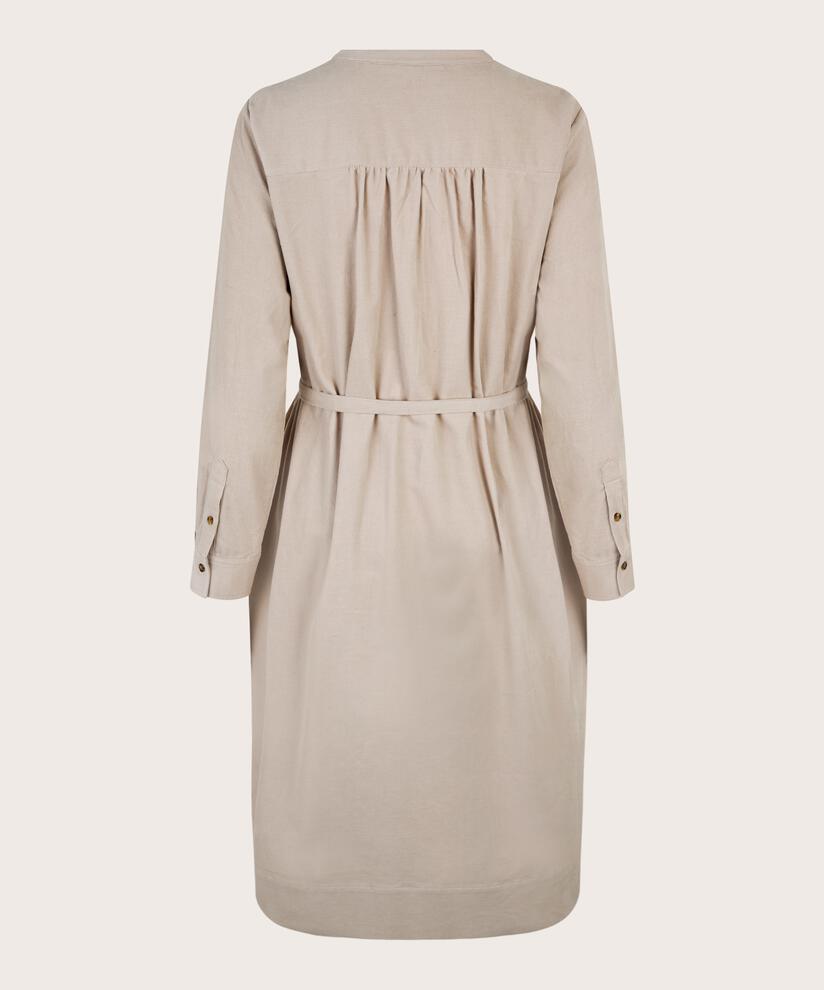 robe chemise en velours à fentes hautes, Silver Cloud