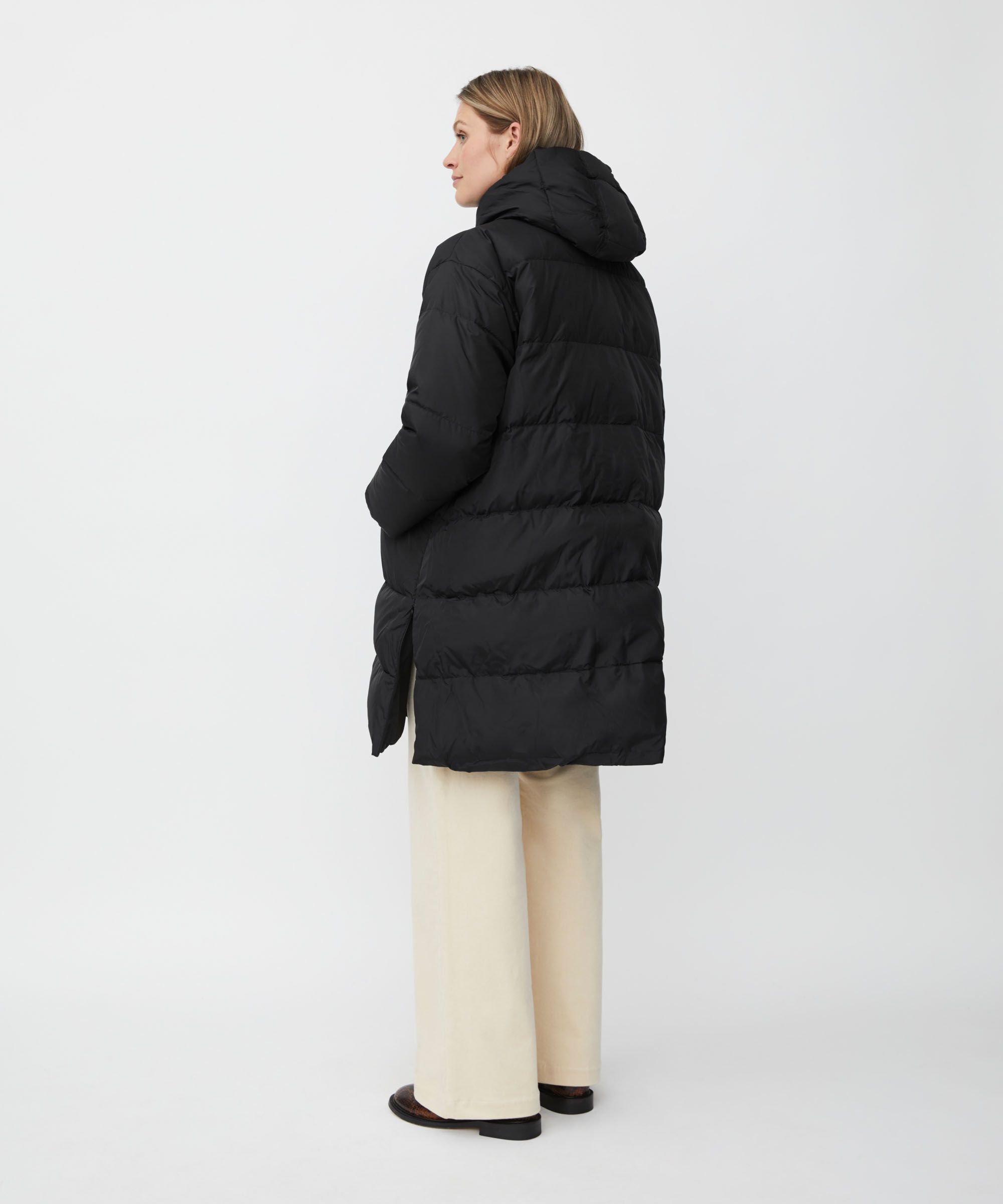 Manteau En Duvet Avec Capuche, Black