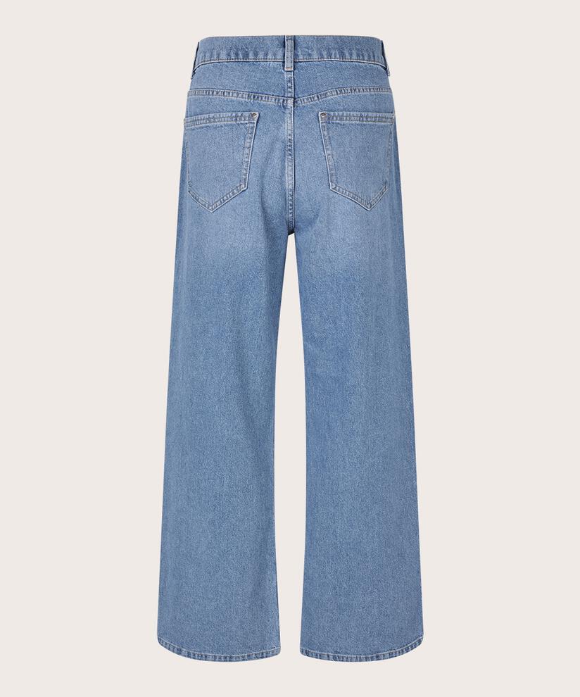 jean stretch et jambes larges, Light Denim