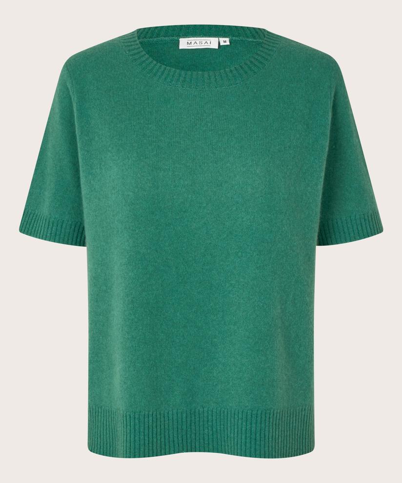 pull tricoté à manches courtes en laine, D. Grass Green