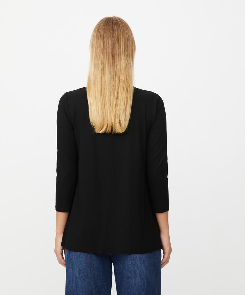 Top En Jersey Á Col Rond, Black