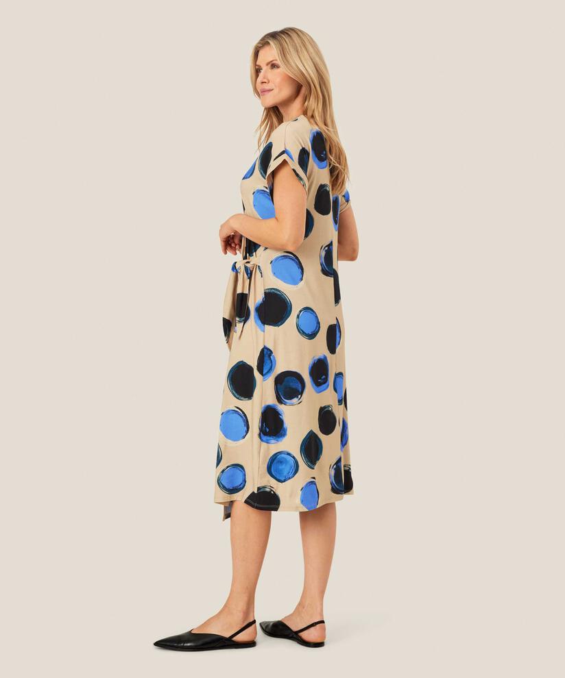 robe en jersey imprimé à effet portefeuille, Ultramarine