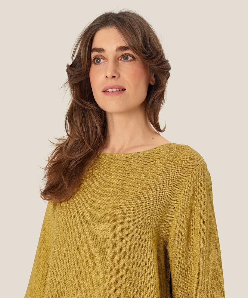 blouse bouclée à manches 3/4, Burnish Gold