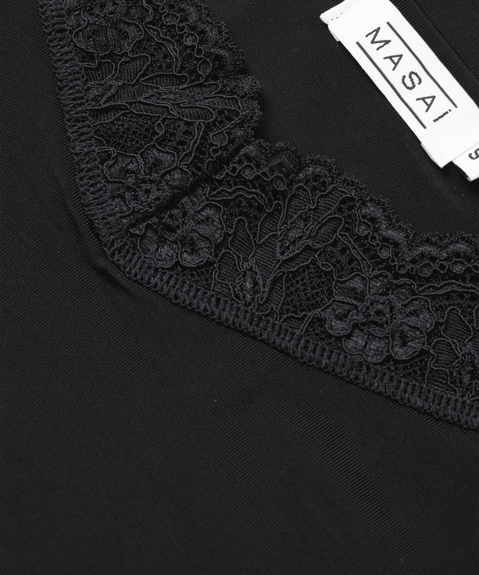 Débardeur avec dentelle, Black