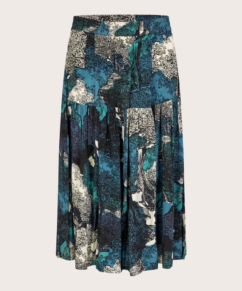 jupe en viscose à motif avec taille élastique, Celestial