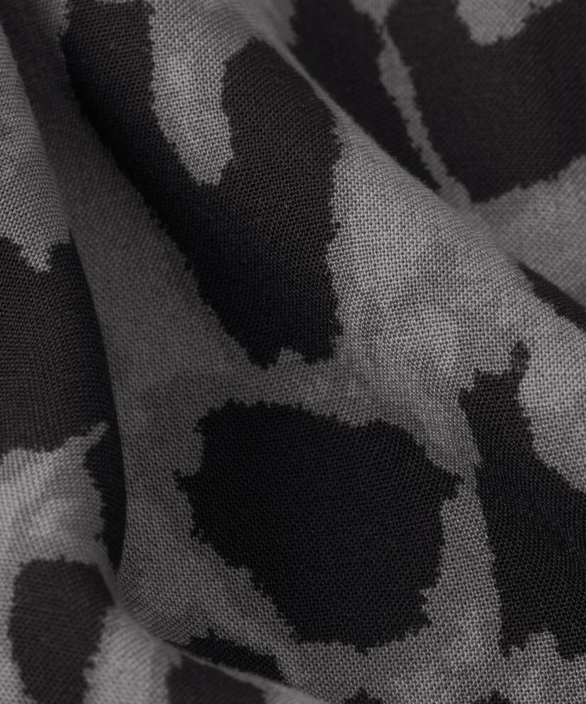 robe chemise à motif en viscose, Steel Grey