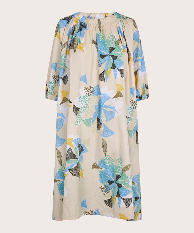robe en coton à motifs avec bordure élastique au cou, Marina