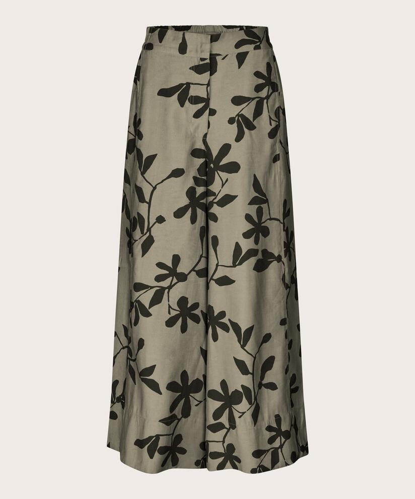 pantalon imprimé avec élastique au dos, Vetiver
