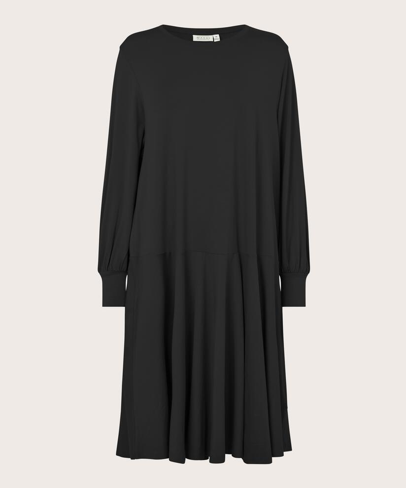 robe en jersey avec largeur, Black
