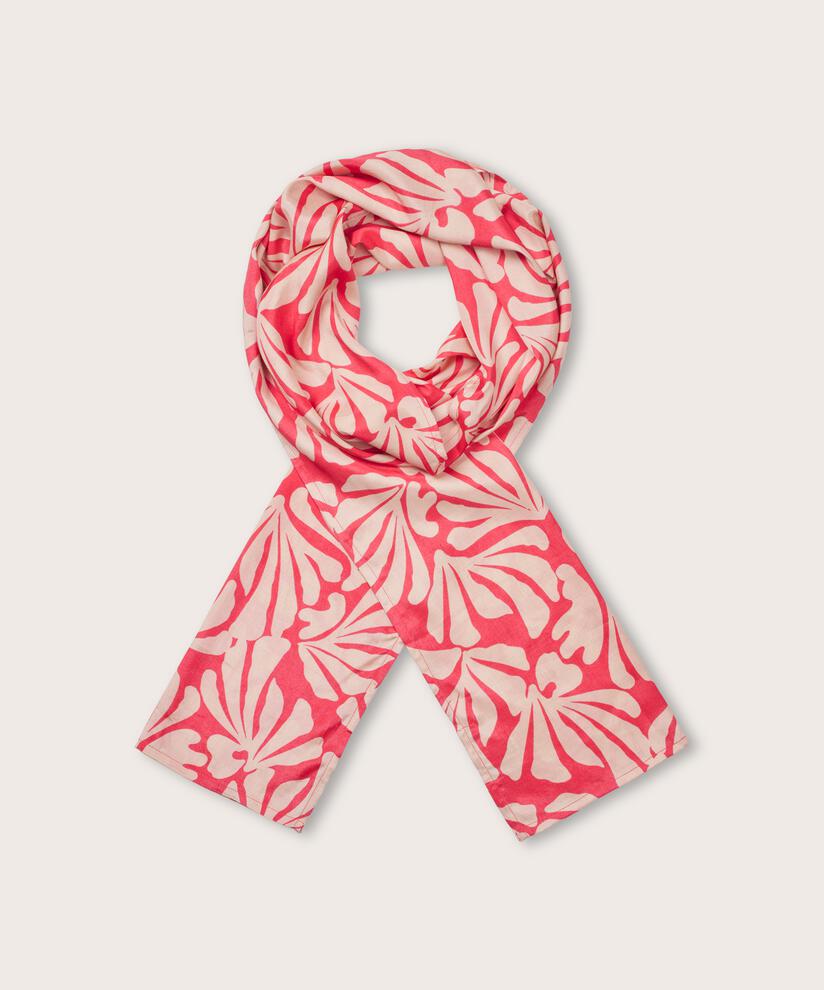 écharpe imprimée en viscose, Hibiscus