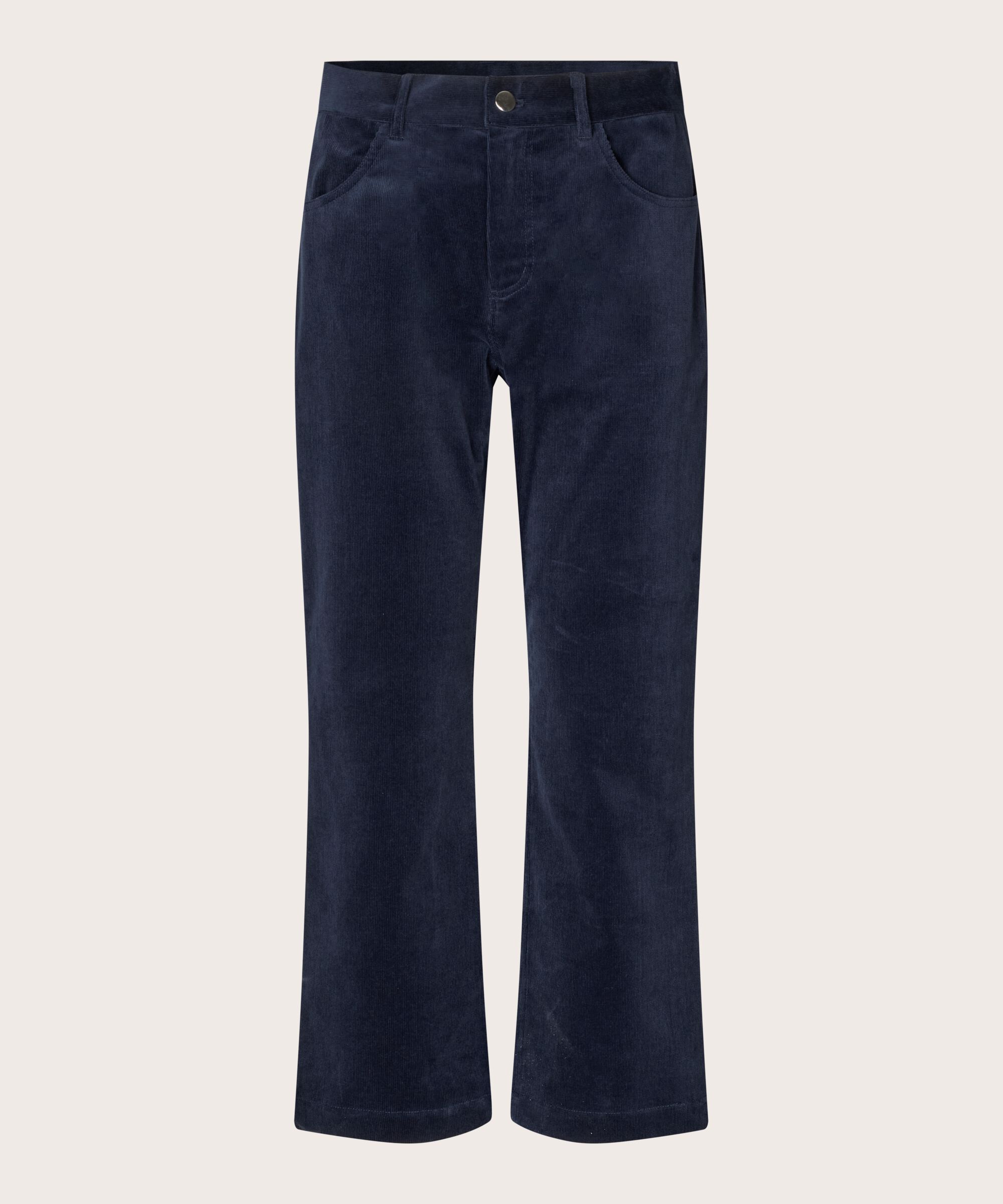 pantalon court en velours côtelé avec ceinture fixe, Navy Blazer