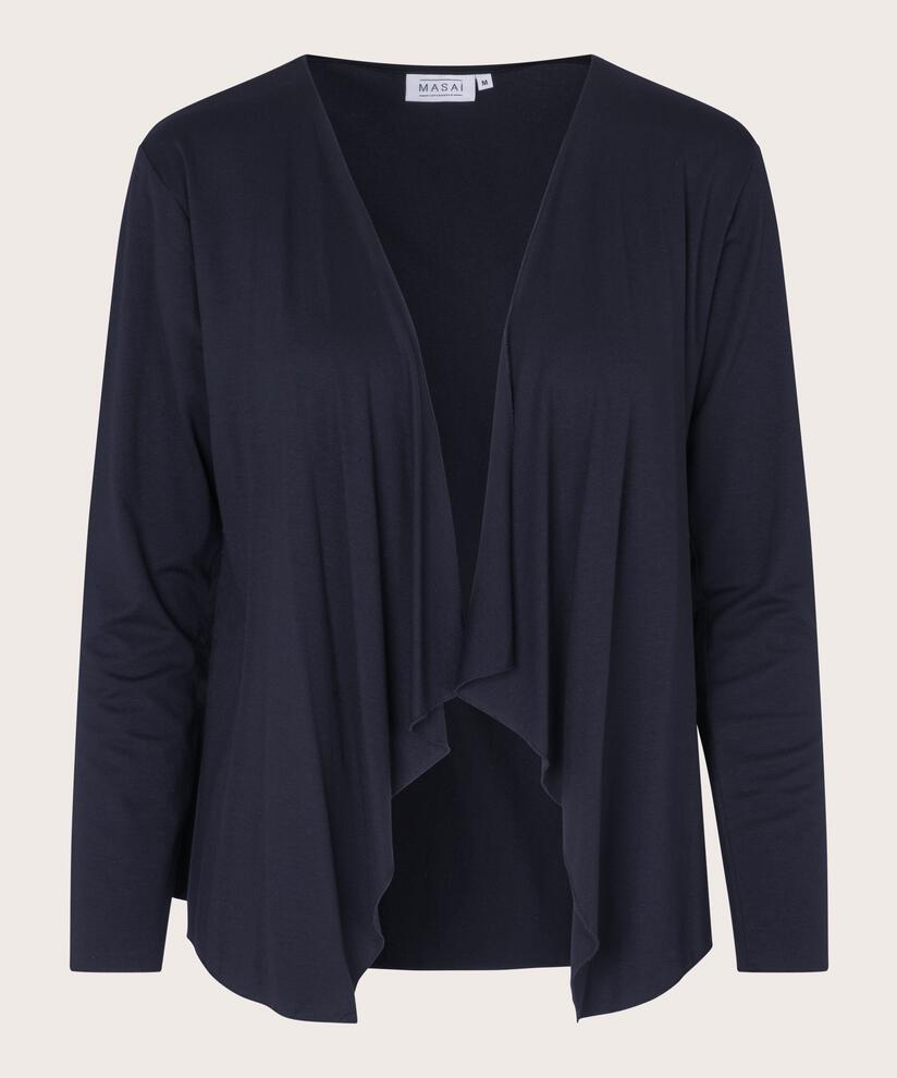 Cardigan Ouvert En Jersey, Navy