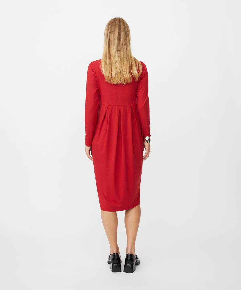 robe tulipe en jersey à manches longues, Scarlet Sage