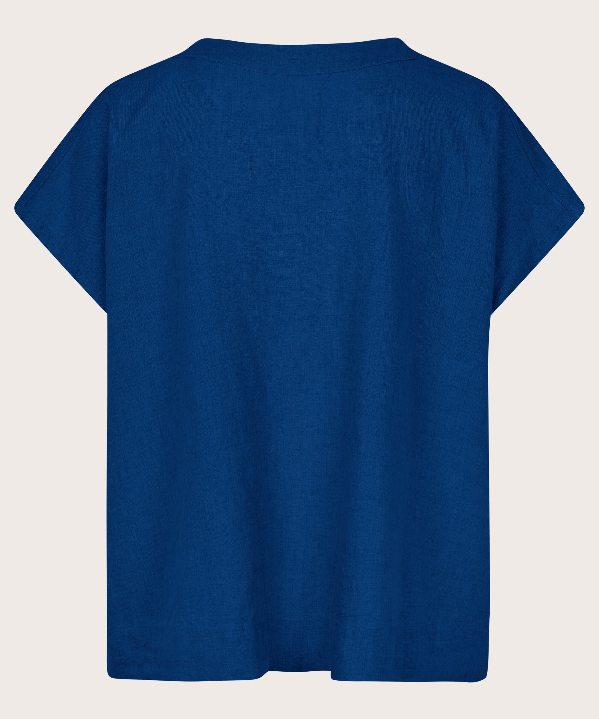 chemise en lin avec poches, Navy Peony