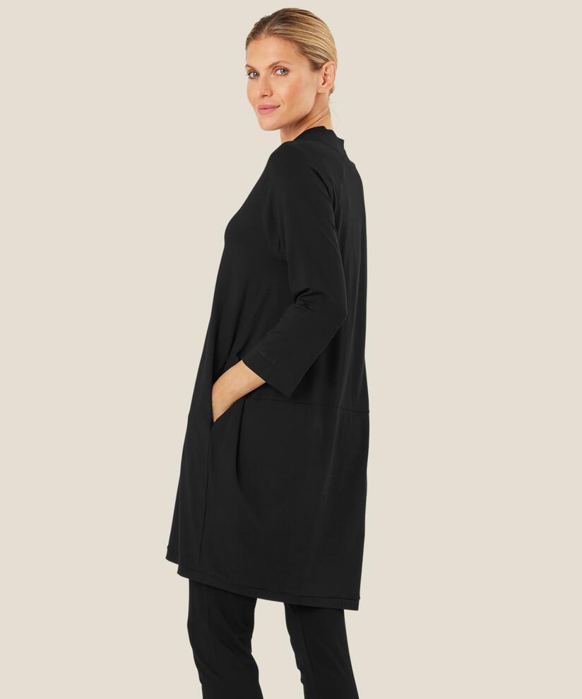 Tunique En Jersey À Manches 3/4, Black