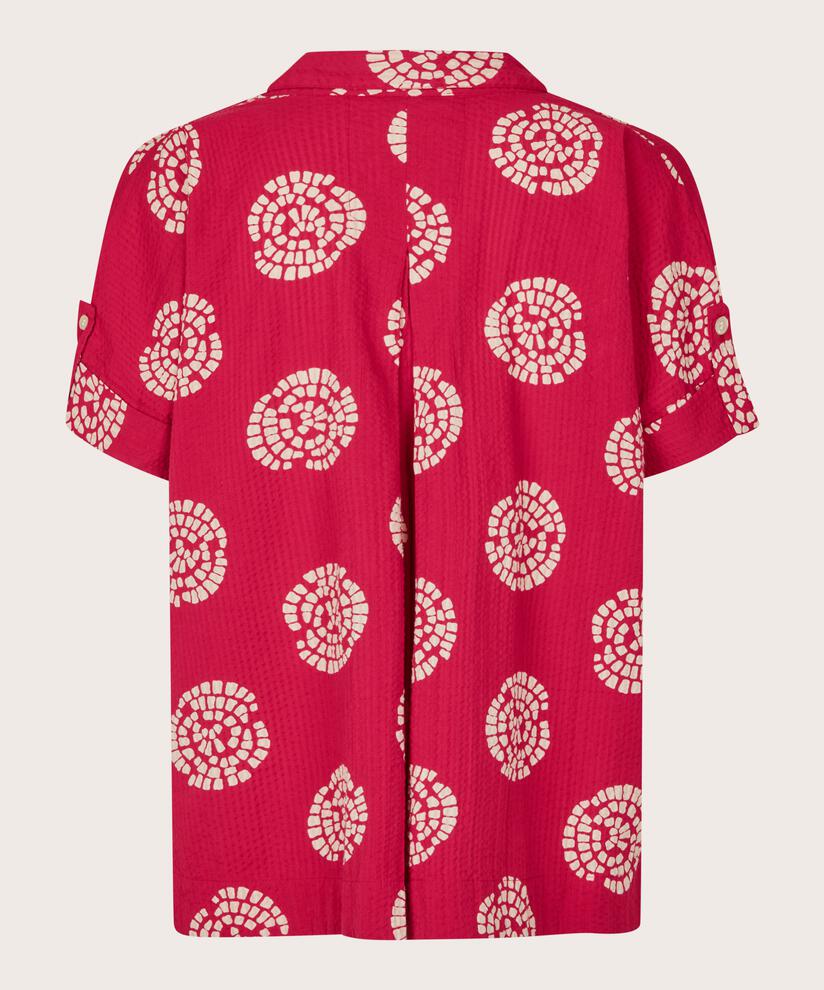 chemise en coton avec fermeture à double boutonnage, Persian Red