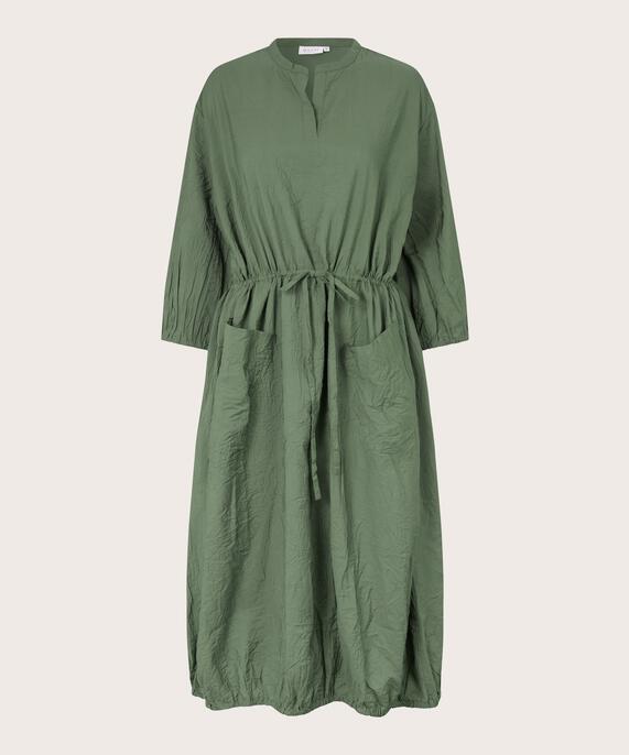 robe en viscose avec ourlet élastique et lien, Duck Green