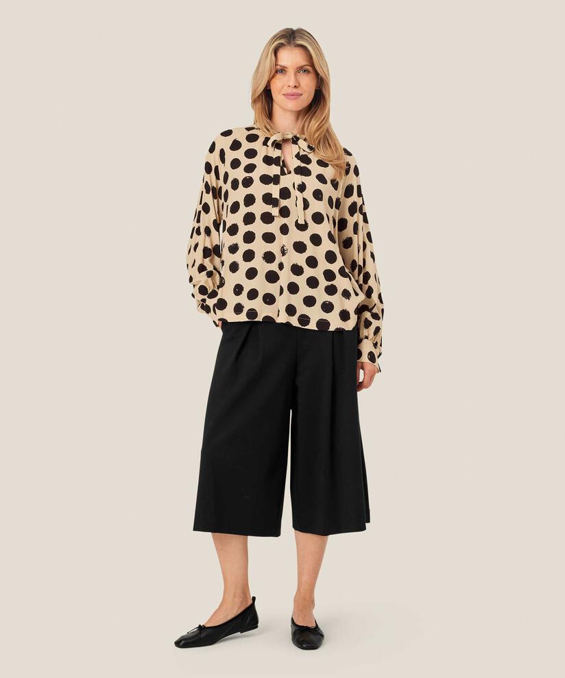 blouse en viscose avec liens au cou, Fog