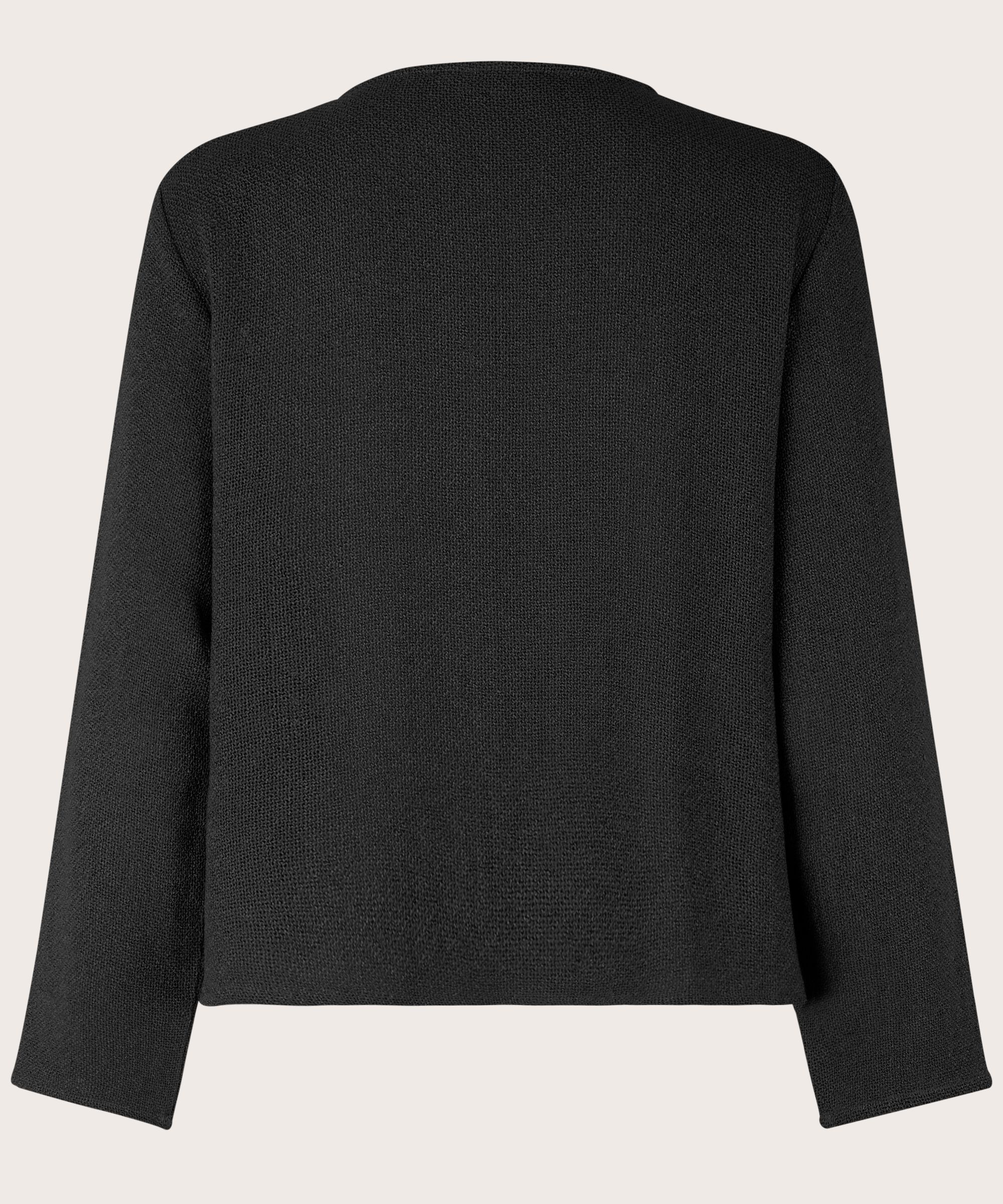 Veste Courte En Bouclé, Black