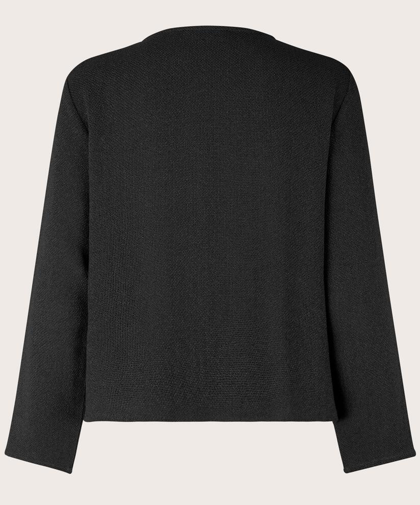 Veste Courte En Bouclé, Black