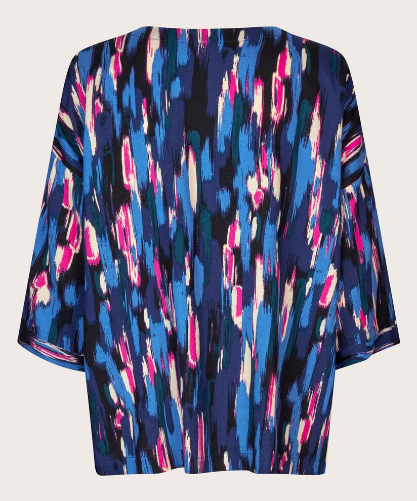 Blouse En Viscose À Manches 3/4, Federal Blue