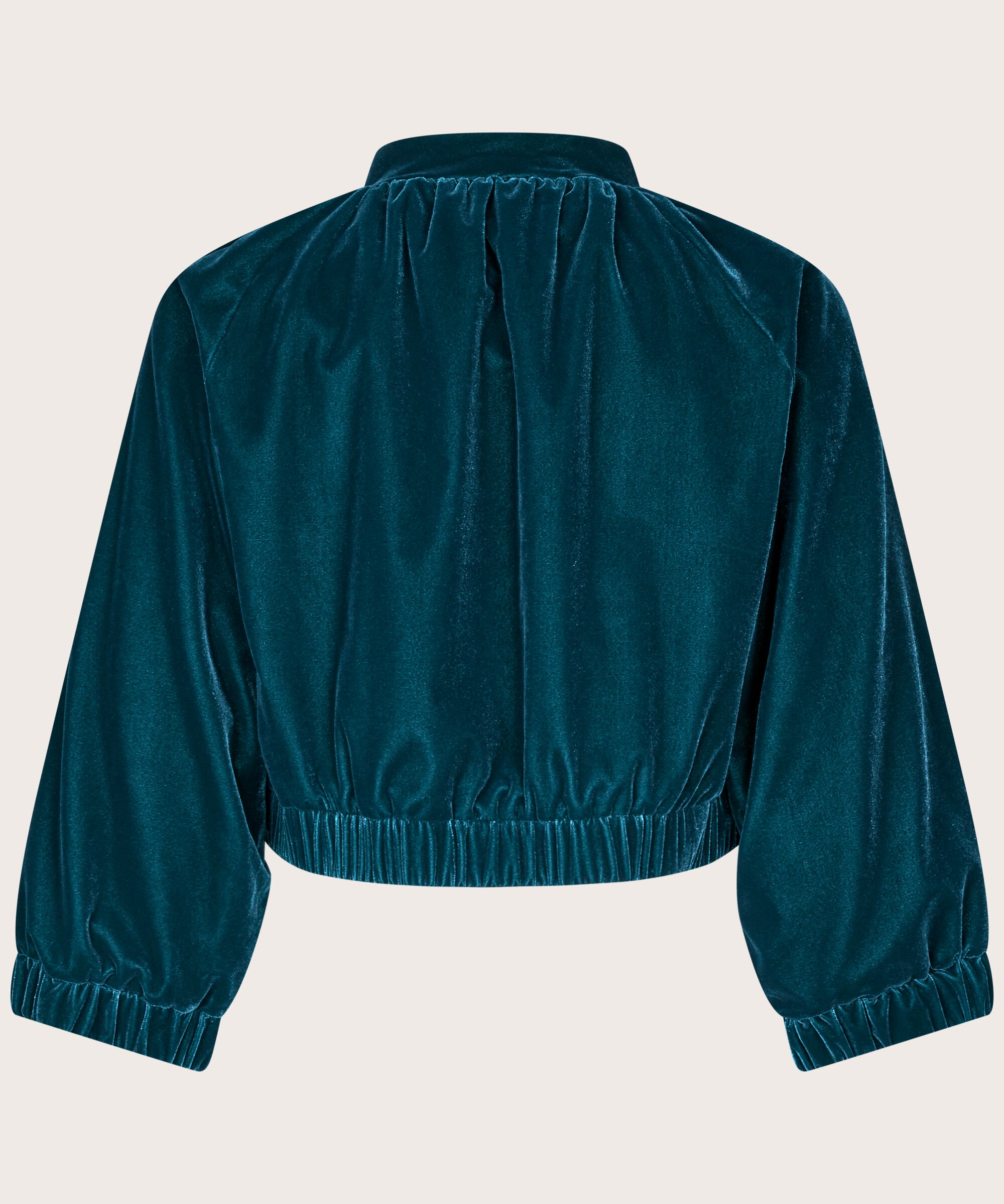 veste courte en velours avec fermeture éclair, Reflect Pond