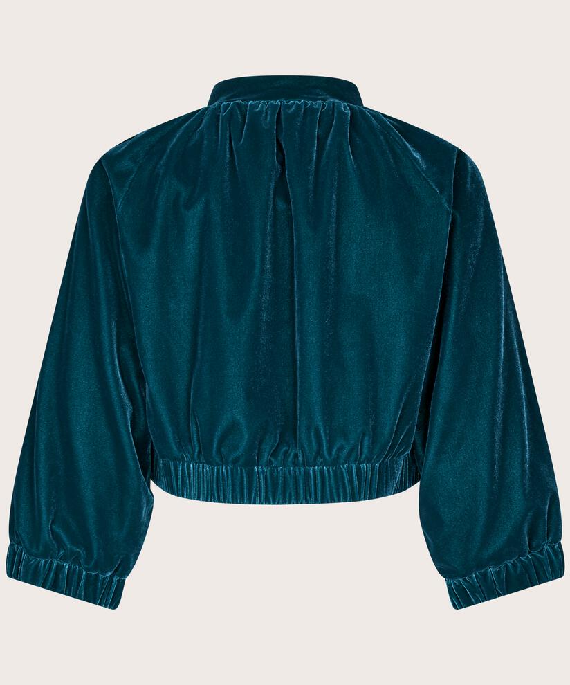 veste courte en velours avec fermeture éclair, Reflect Pond