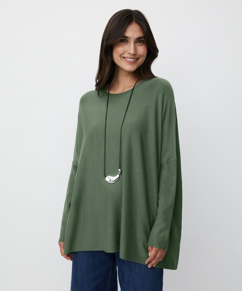 Pull Oversize À Manches Étroites, Duck Green