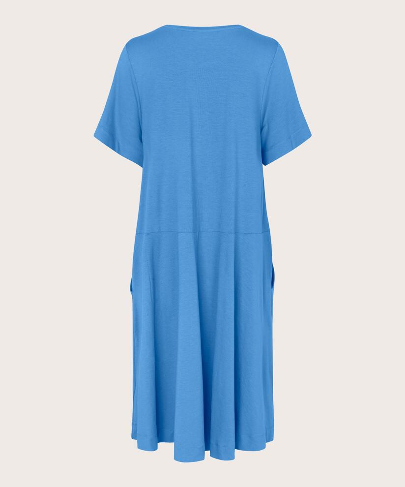robe en jersey à col rond et poches fendues, Marina