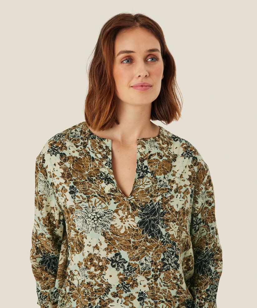 Blouse En Viscose À Manches 3/4, Bok Choy
