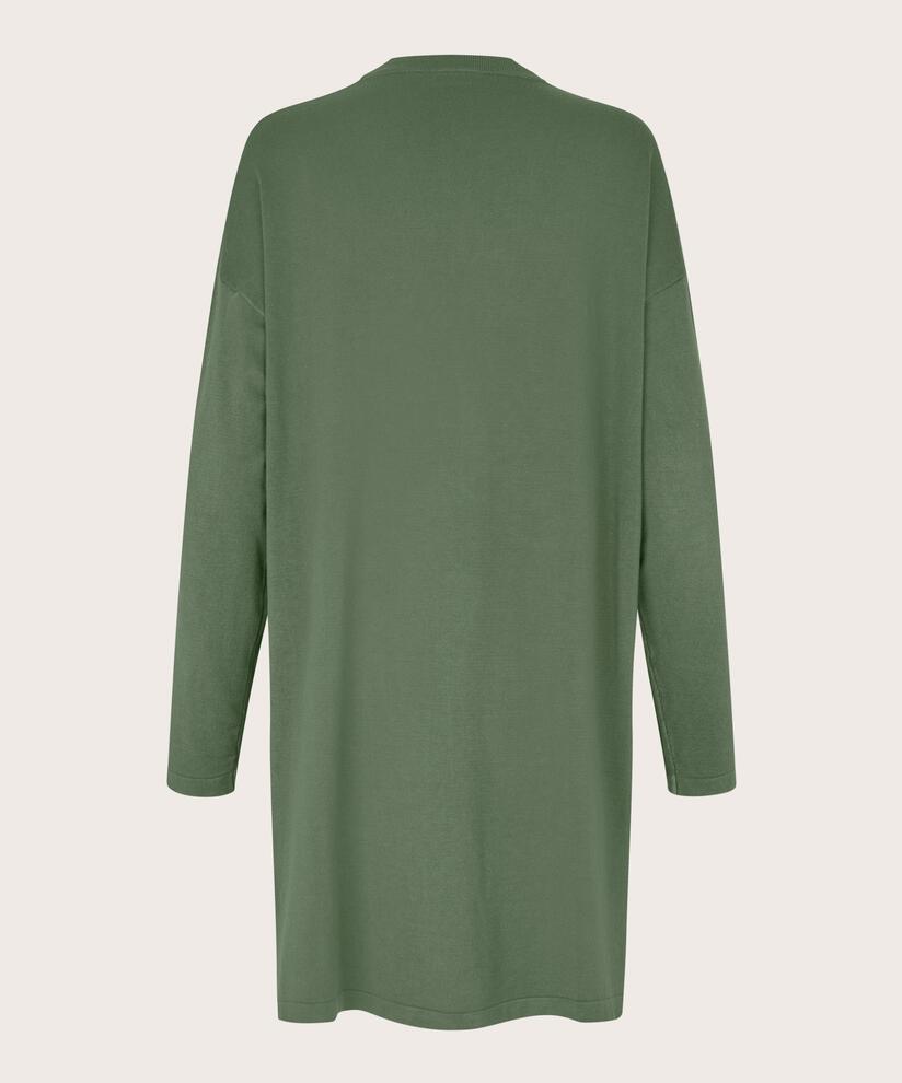 Cardigan En Fine Maille Coupe Droite, Duck Green
