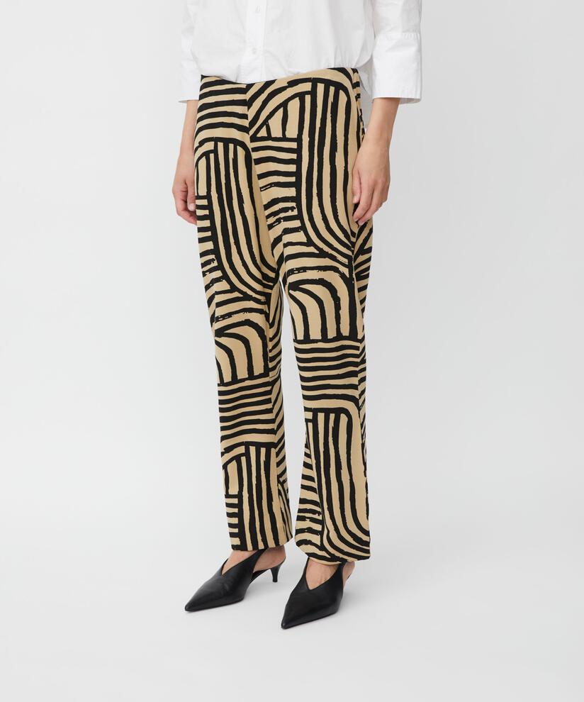 Pantalon Imprimé En Qualité Jersey Épais, Travertine