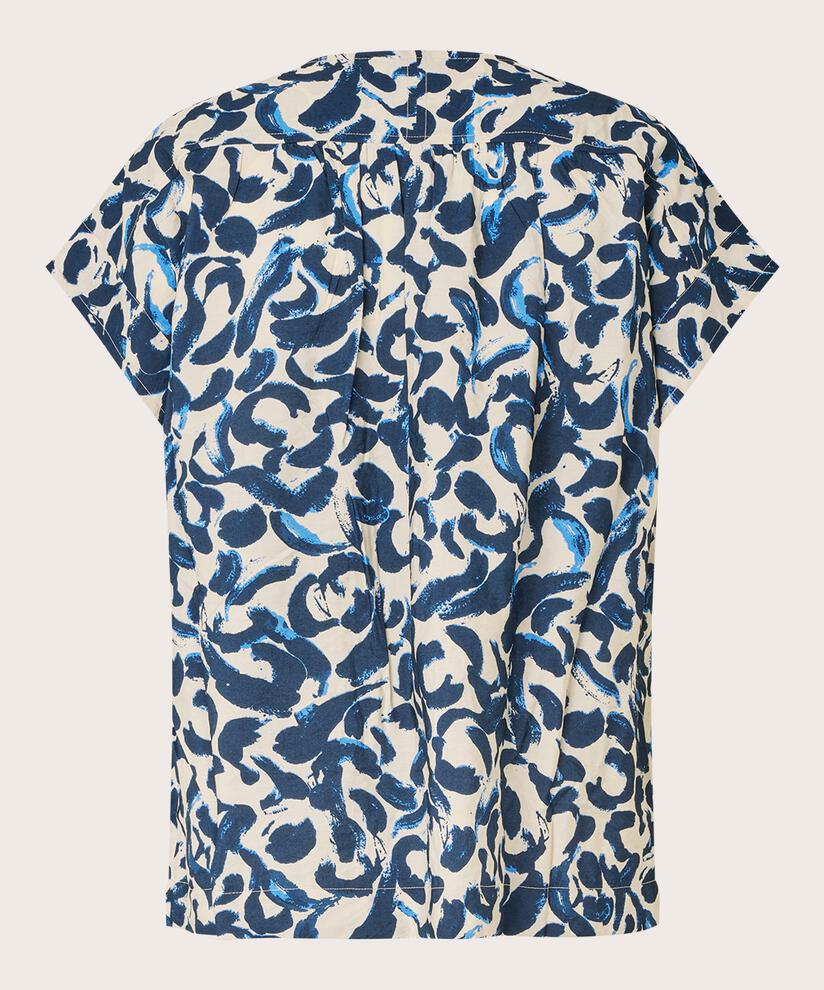blouse à motif en viscose, Ultramarine