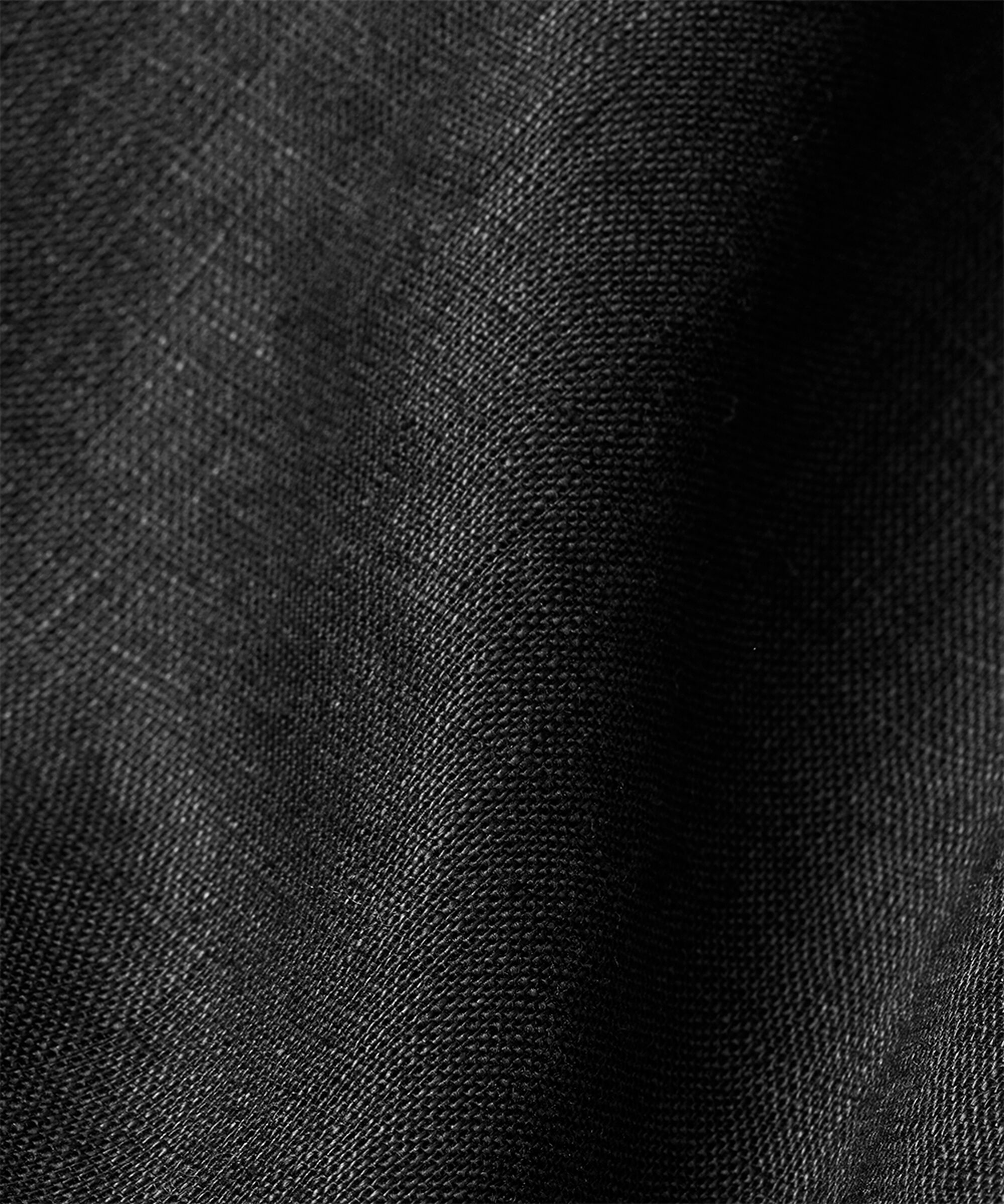 blouse manches courtes en lin, Black