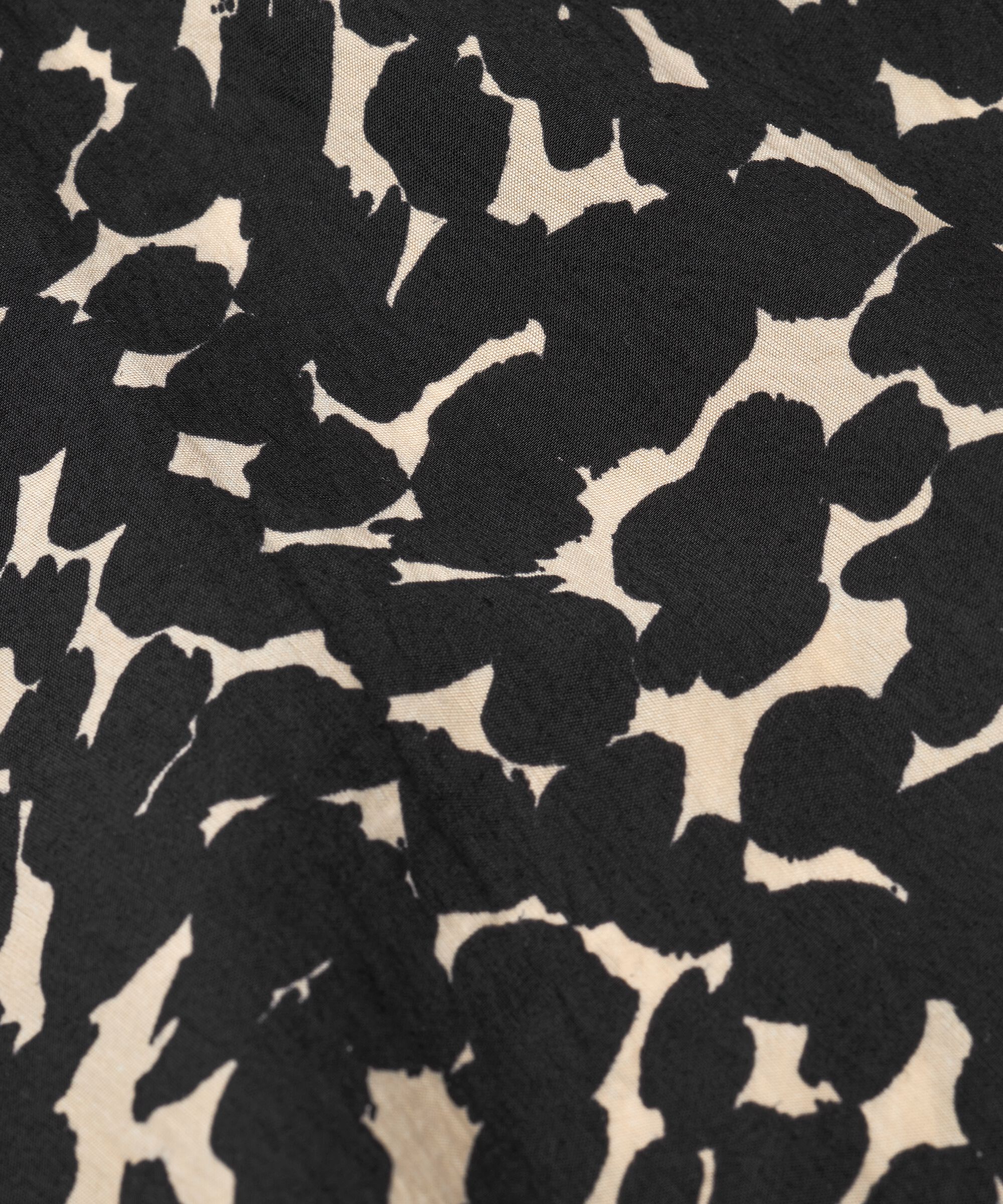 tunique en viscose imprimée à manches 3/4, Black