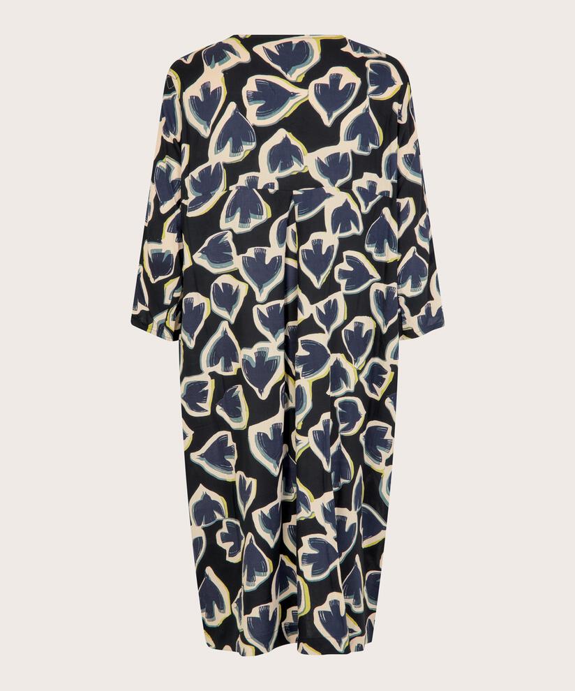 Robe Avec Encolure En V Et Poches Fendues, Maritime Blue