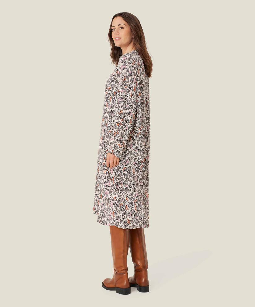 robe en viscose imprimée à manches longues, Sea Turtle