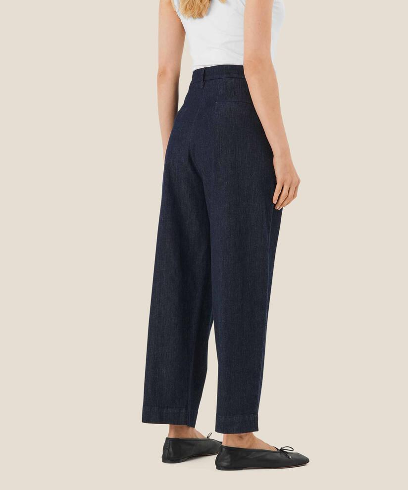 pantalon en jean taille haute, Dark Denim