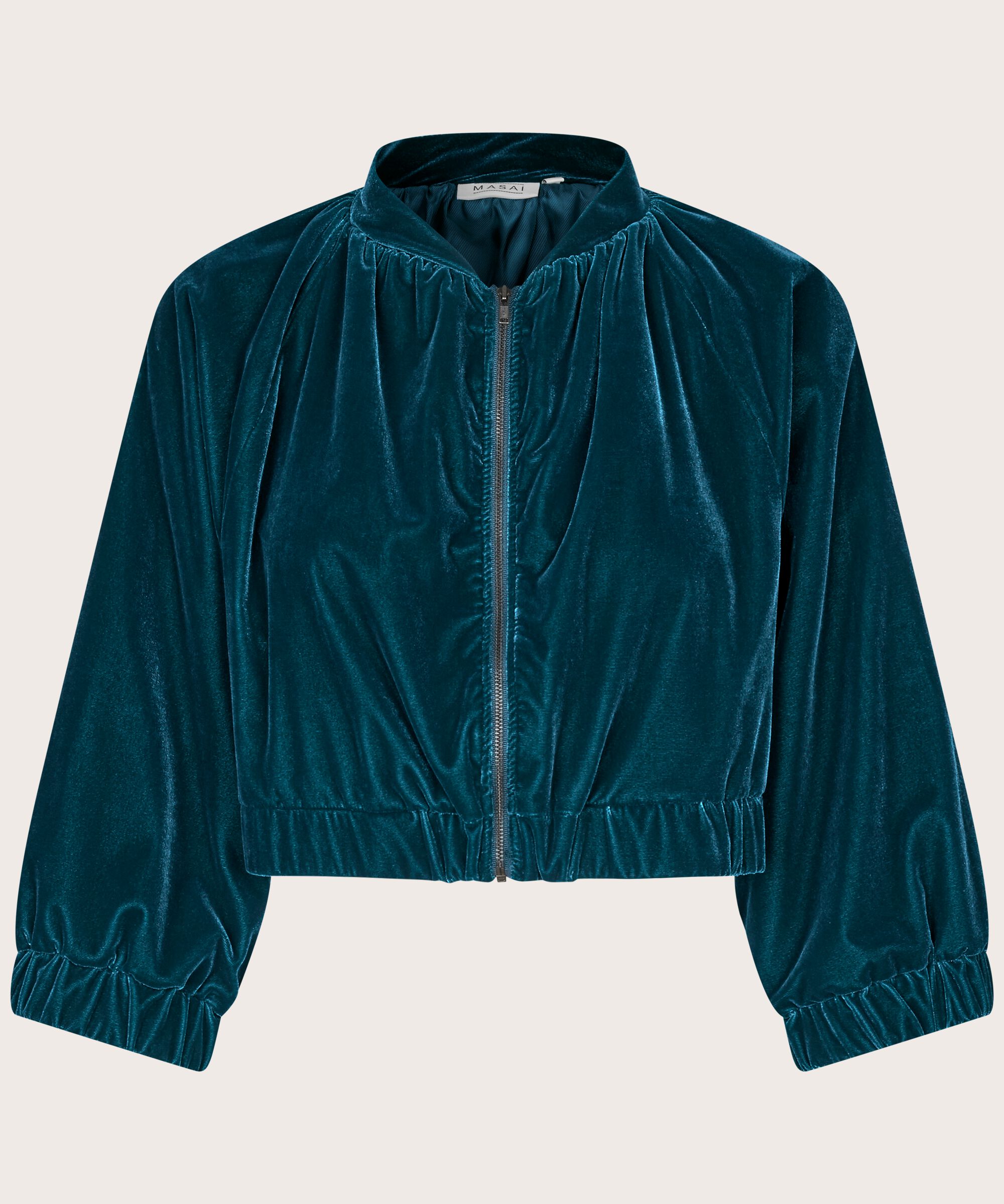 veste courte en velours avec fermeture éclair, Reflect Pond