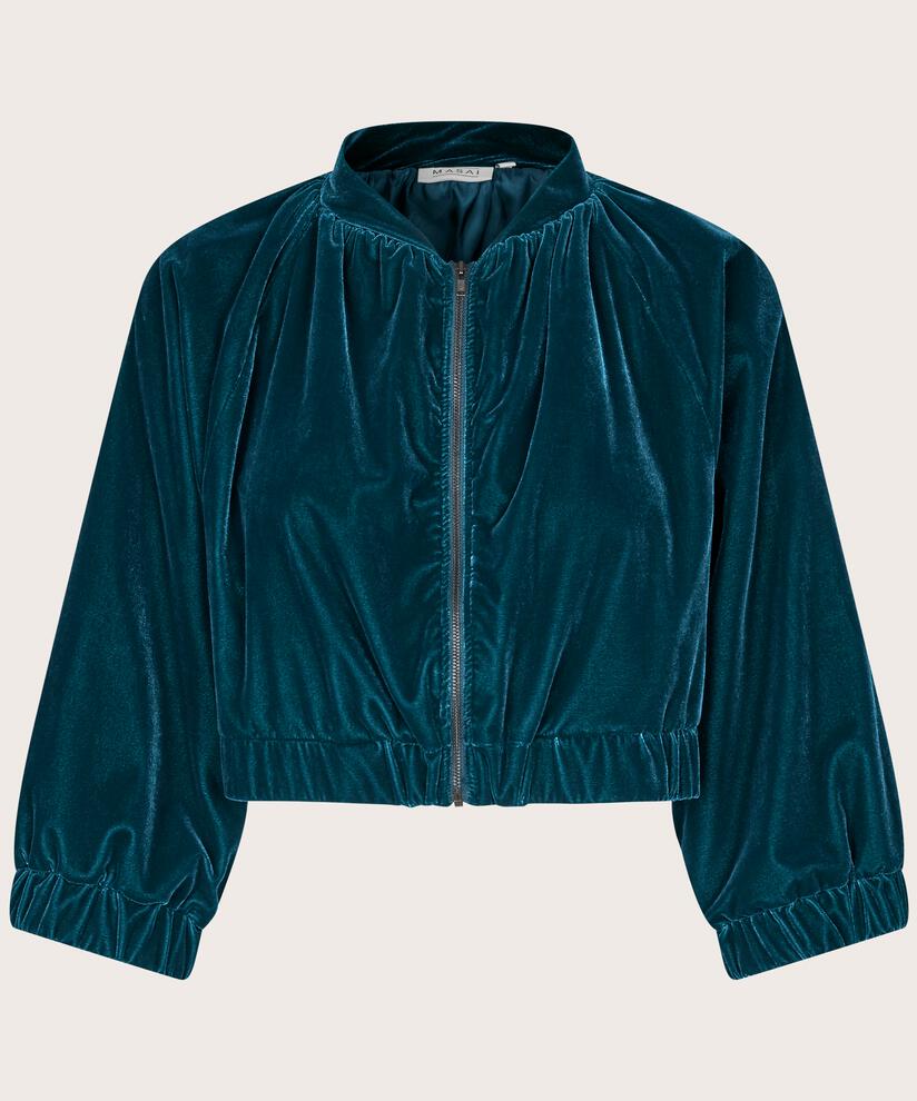 veste courte en velours avec fermeture éclair, Reflect Pond