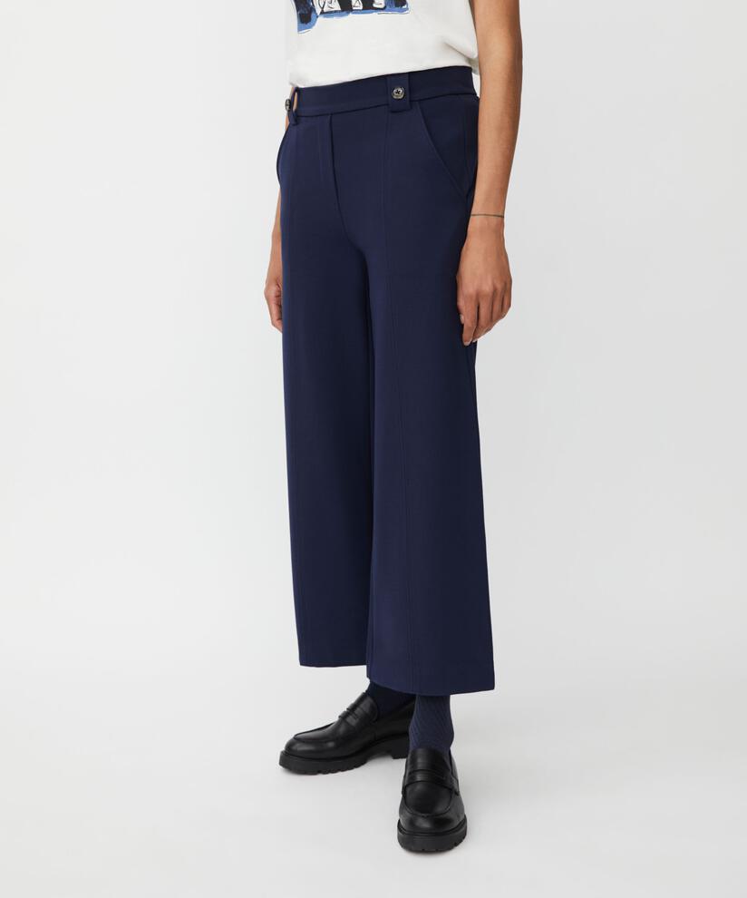 pantalon court en jersey épais, Navy Blazer