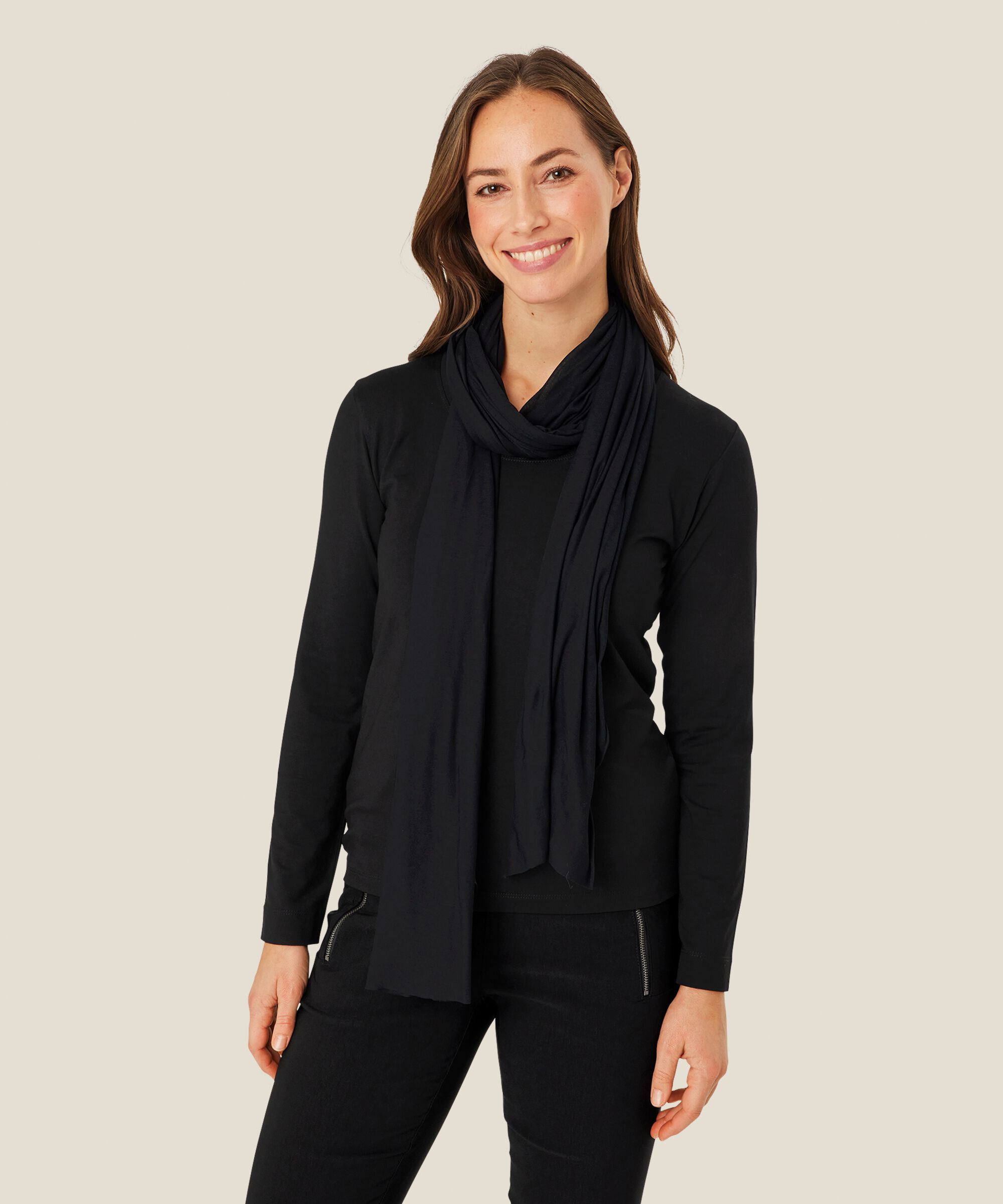 Écharpe En Modal, Black