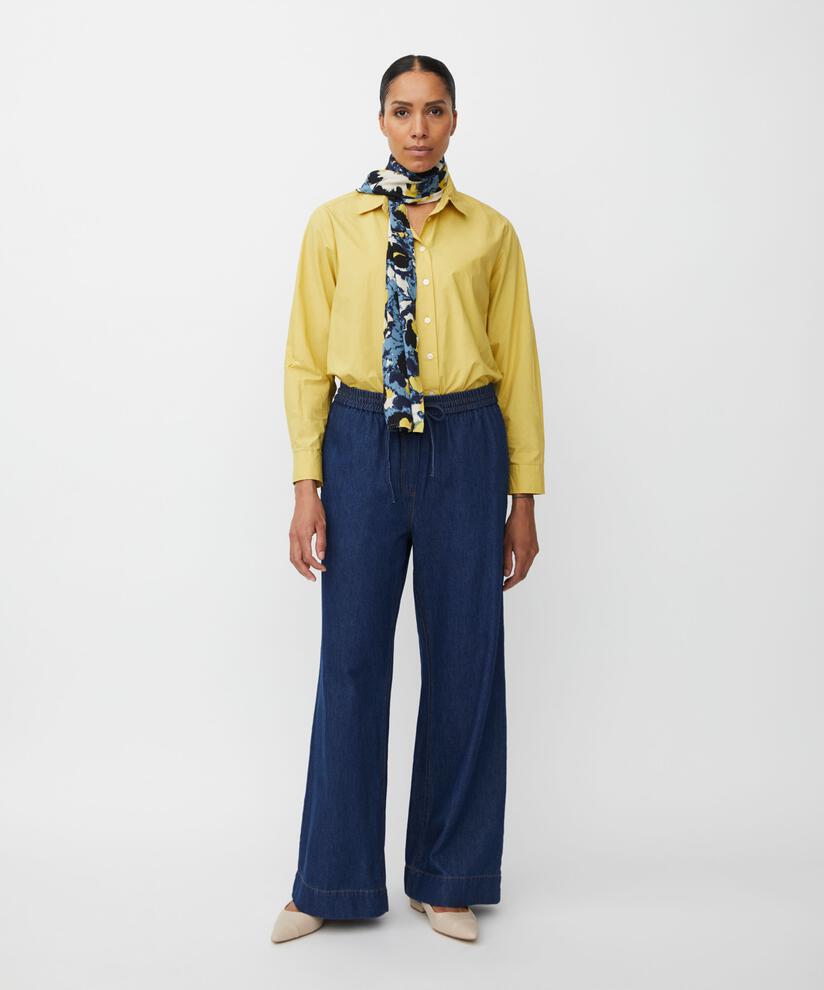 Écharpe En Viscose Imprimée, Proven Blue