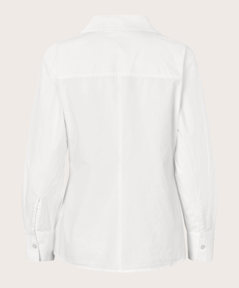 chemise cache-cœur en popeline de coton, White