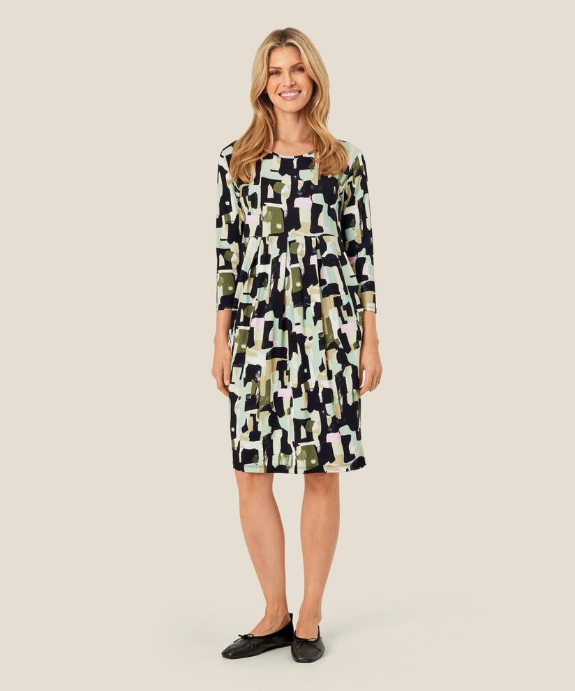 robe tulipe en jersey imprimé, Frosty Green